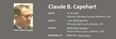 Capehart memorial picture